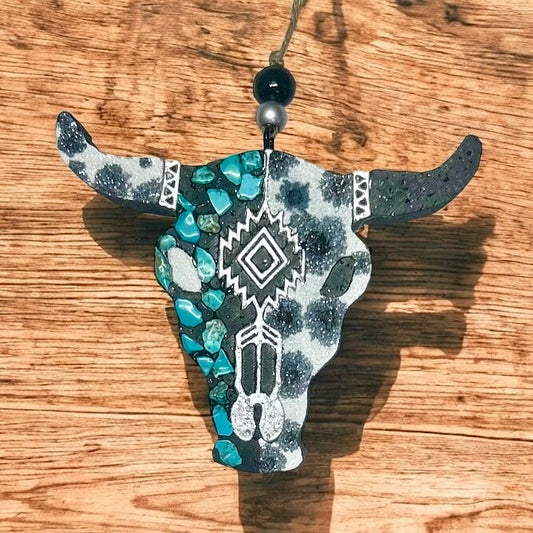 Geode Aztec Bull Skull