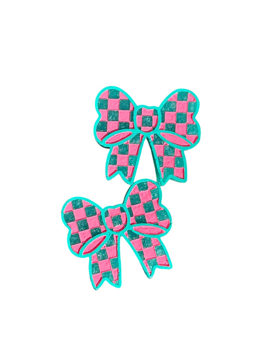 Checkered Bow π Vent Clips