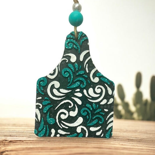 Swirl Print Cowtag