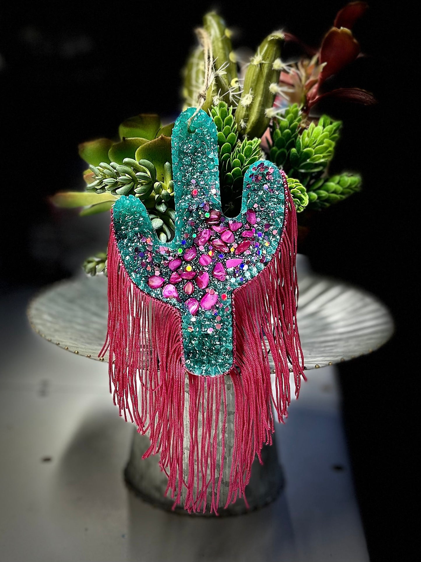 Geode Cactus w/ Fringe