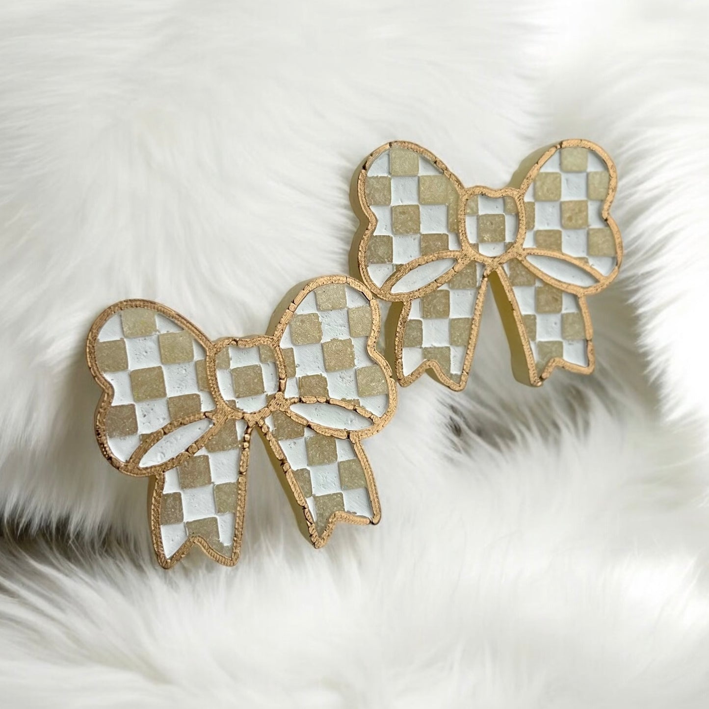 Checkered Bow 🎀 Vent Clips