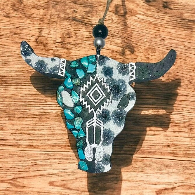 Geode Aztec Bull Skull