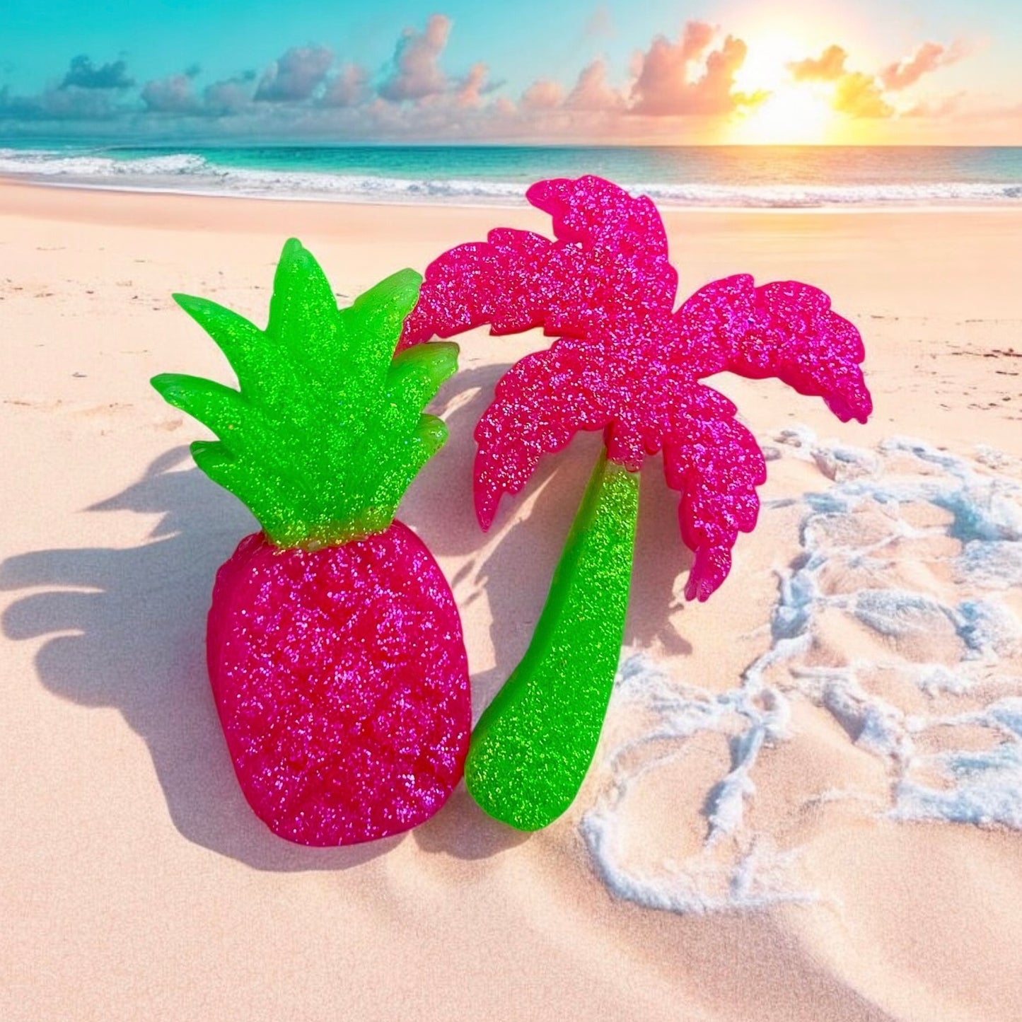NEW! Palm Tree & Pineapple Vent Clip Set