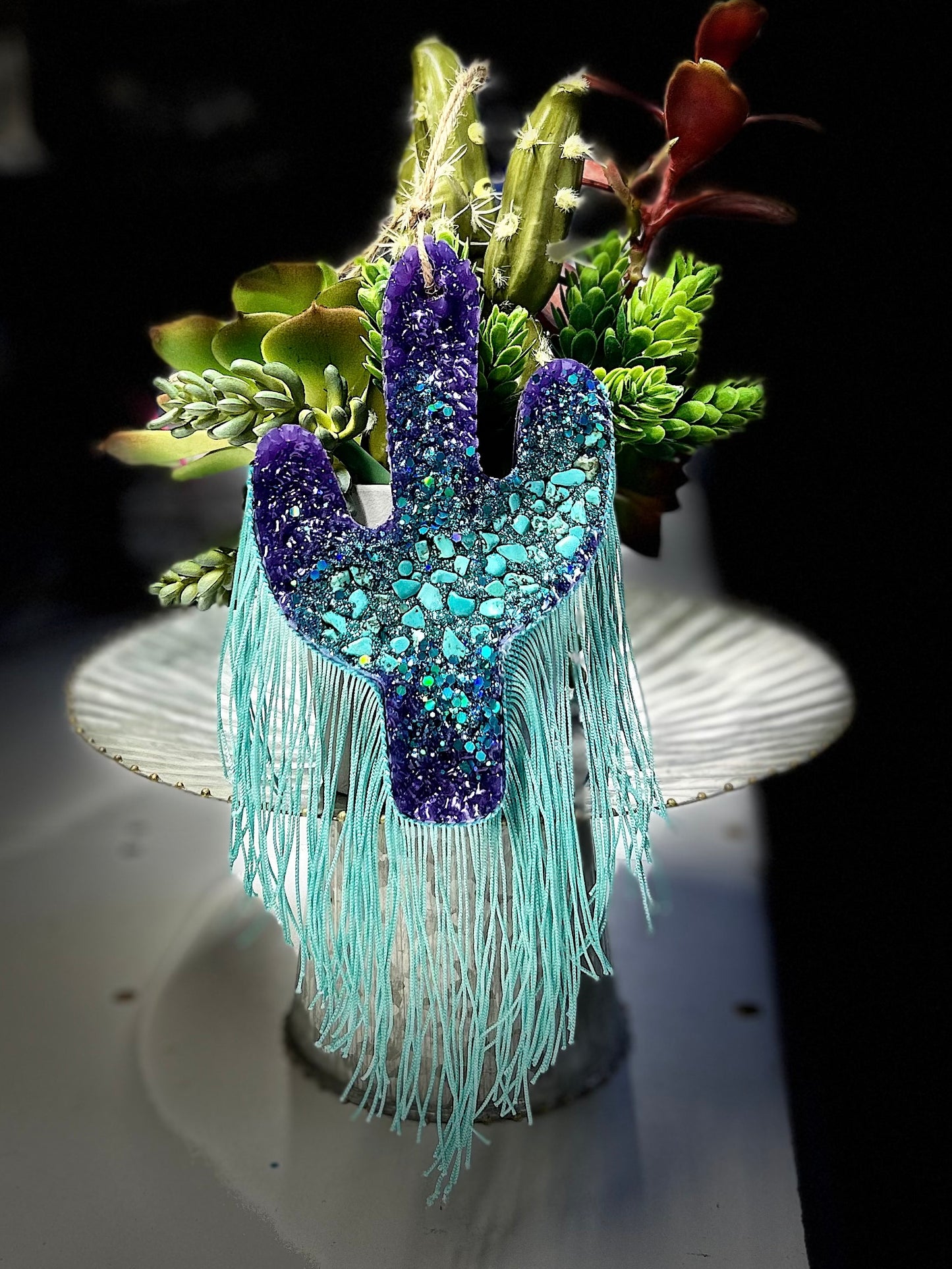 Geode Cactus w/ Fringe